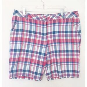 LANDS END Women's Fit 1 Classic Plaid Bermudas
